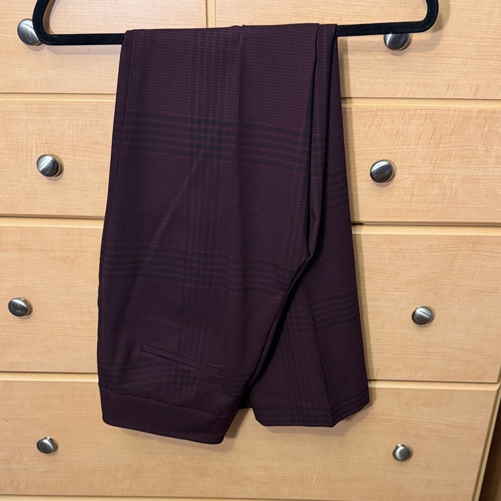 Ann Taylor Factory Burgundy Plaid Women's Trousers